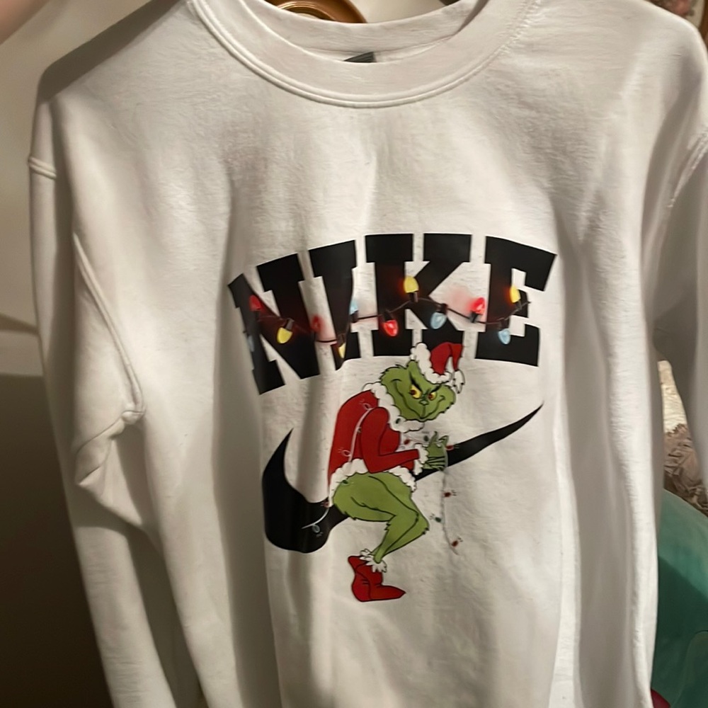 Christmas grinch Nike sweatshirt